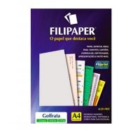 Papel Filiperson Goffrata 180gr Cinza A4 50fls