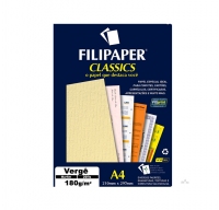 Papel Filiperson Verge 180gr Marfim A4 50fls