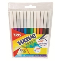 Caneta Hidrog Tris 12 Cores 618692 Wave