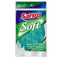 Luva Soft Sanro Pequena 2838p Multiuso Verde