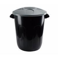 Lixeira Jaguar Redonda Preto  60l