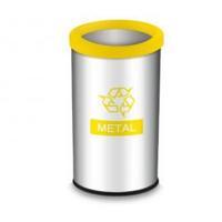 Lixeira Seletivo Brinox Inox  40,5l Amarelo