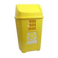 Lixeira Basculante Plasvale 50l Amarelo