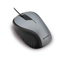 Mouse Usb Multilaser Mo225 Medio Cinza/pt Emborrachado