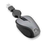 Mouse Usb Multilaser Mo232 Retratil Medio Preto/prata