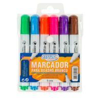 Marcador Quadro Branco Brw Blister C/6 Colorido