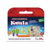 Massa De Modelar Cera Koala 60gr 6 Cores  Neon