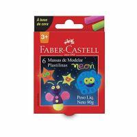 Massa De Modelar Cera Faber Castell 22.0306neon 6 Cores 90gr