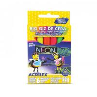 Giz Cera  Acrilex 06 Cores Neon 09806