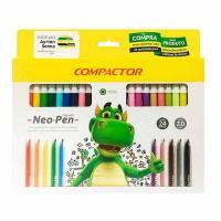 Caneta Hidrog Compactor 24 Cores 15141-6 Neo Pen