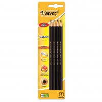 Lapis Grafite Bic N2hb Redondo (com 4)  Preto Evolution