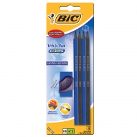 Lapis Grafite Bic N2hb (com 4) Preto E Azul Evolution